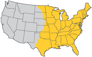 US Map Region of TICKS